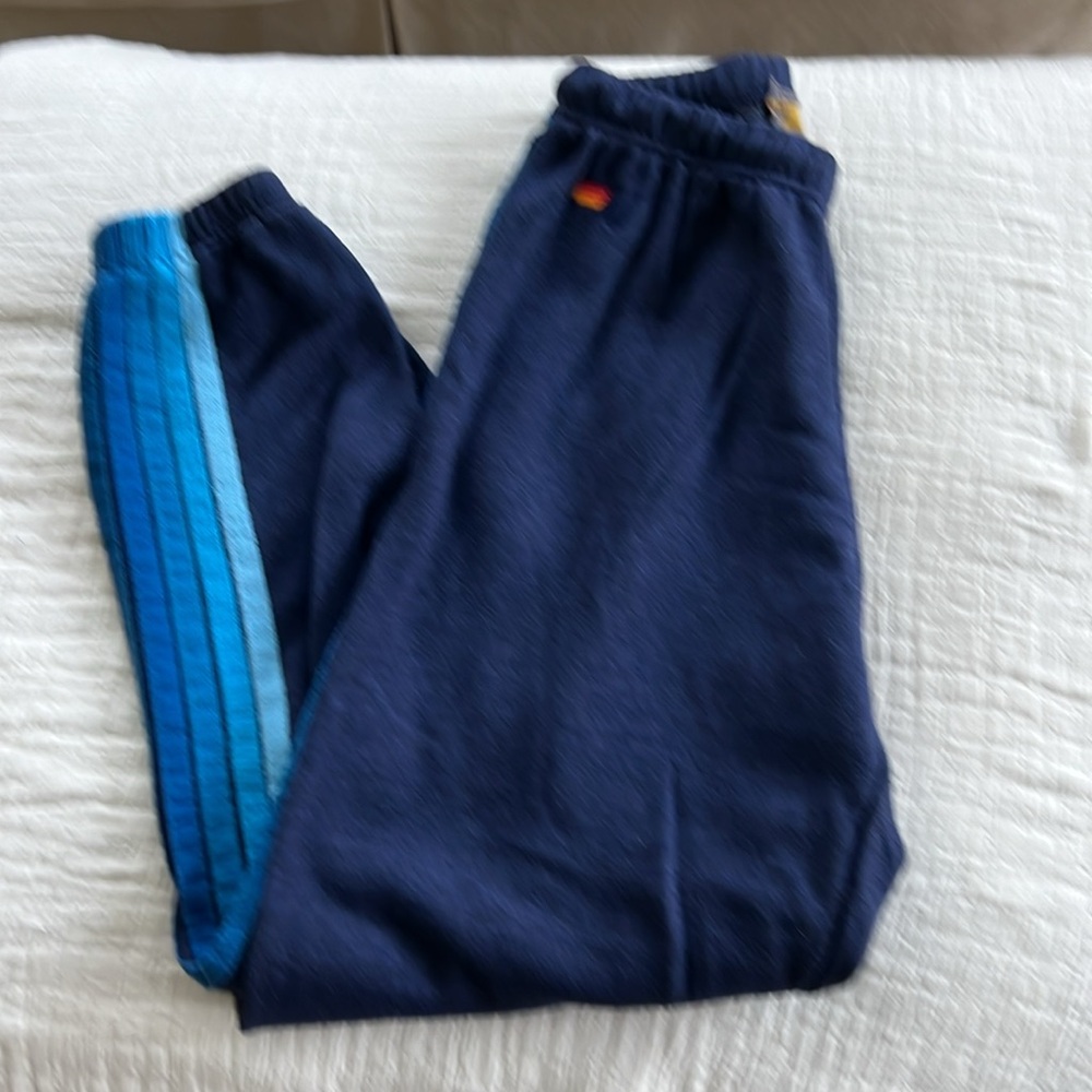 Aviator Nation 5 STRIPE SWEATPANTS - NAVY // BLUE - Picture 2 of 6